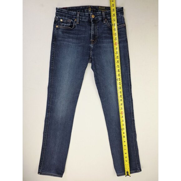 7 For All Mankind Size 29X32 Women Kimmie Straight Leg Blue Denim Logo Tag Jeans - Picture 9 of 13